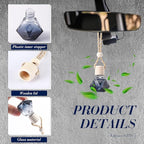50 Pcs Black Car Air Freshener Hanging Bottle Empty Glass Diffuser Bottles Perfume Bottle Refillable Car Air Freshener Pendant Aromatherapy Fragrance Vials Bottles Ornament(Diamond)