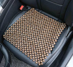 Natural Wood Beaded Seat Cover Pad Mat Comfy Cool Summer Massage Seat Cushion (Square) Medium Size for Car, Sedan,SUV Office Chair