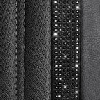 CAR PASS Memory Foam Mesh Bling Diamond Car Seat Cover 2 Front Seats Breathable Soft Sponge Universal Shining Glitter Sparkly Crystal Fit Armrest Automotive Truck SUV Cute Women Girl, Black Rhinestone