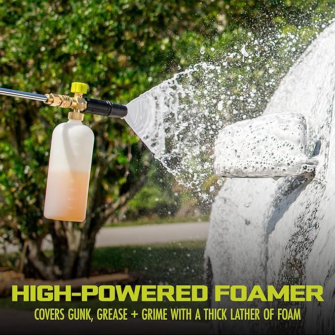Sun Joe SPX-FC34-PRO Foam Cannon for SPX Series Electric Pressure Washers, Quick-Connect Inlet, 34 Fluid Ounces