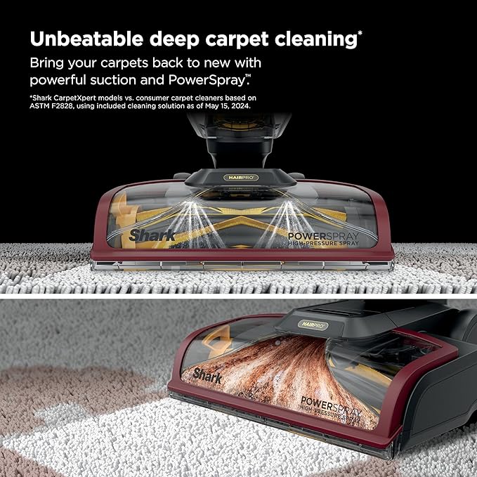 Shark CarpetXpert HairPro | Upright Carpet & Area Rug Cleaner | Carpet Shampooer | Perfect for Pets, Hair Pickup & Tough Odor Removal | Magenta | EX221BRN