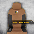 Cat® MeshFlex Automotive Seat Covers for Cars Trucks and SUVs (Set of 2) – Beige Car Seat Covers for Front Seats, Truck Seat Protectors with Comfortable Mesh Back, Auto Interior Covers