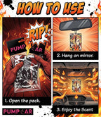 PumpCar 2 pieces double-sided Kamado Tanjiro Kyojuro Rengoku Japanese hanging Cherry-Scented car air Freshener Anime Cool for rearview mirror Car Interior Accessories Household Gifts (Kimetsu)