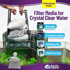 Aquatic Experts Fine Aquarium Media Bag, Durable Drawstring Bags for Fish Tank Filters, 450 Micron Mesh, (Fine, 3"x 8" - 4 Pack)