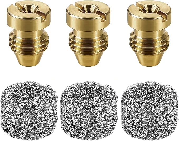 3 Pieces 1.1 mm Foam Cannon Orifice Nozzle and 3 Pieces Foam Maker, Universal Thread Tips for Snow Foam Lance