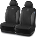 Skechers Car Seat Covers, Work Leather Seat Covers 5-Times Stronger Built-in Webbing, Oxford Fabric Front Seat Cover, Airbag Compatible, Automotive Comfort for Cars, Trucks, SUVs,Black