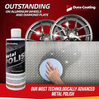 DURA-COATING TECHNOLOGY, Blue Premium Metal Polish - Perfect Brightener and Scratch Remover for Aluminum Wheels, Diamond Plate, Stainless Steel, Copper, Brass, & Nickel (32 Ounce Bottle)