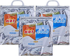 Superio Hot and Cold Insulated Bags for Food Delivery, Grocery Shopping Bags, Food Storage for Hot and Frozen Food for Travel, Disposable Cooler Bag, Reinforced Thermal Lunch Bag (3, 12"x13.5")