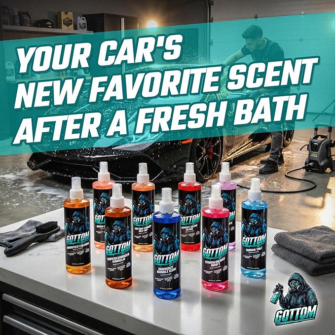 Gottom Air Freshener Spray - Long Lasting Odor Eliminator - 16 oz (Turbo Tiki) - Car Scent, Auto Odor Remover, Fresh Fragrance, Air Freshener for Trucks, SUVs, RVs & more