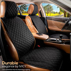IVICY Faux Suede Front Car Seat Cover – Durable, Non-Slip Seat Protector for Cars – 1 Unit, Black