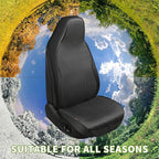 Auto Newer Car Seat Cover,Breathable Front Car Seat Cushion,Comfortable Car Seat Protector,Anti-Slip Full Wrap Driver Car Seat Protector with Storage Pocket,Universal All Seasons(Black,2PCS)