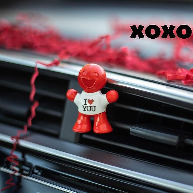 Little Joe 96410-6PK I Love You New Car Scent Car Air Freshener Vent Clip, Fights Odors for up to 45 Days, Long-Lasting Freshness, Cute Car Odor Eliminator, Pack of 6