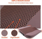 Car Seat Cushion, Comfort Memory Foam Car Cushions for Driving - Sciatica & Lower Back Pain Relief, Driver Seat Pillow for Auto, Office Chair, Wheelchair - 4D Mesh Brown