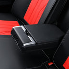 FLORICH Seat Covers for Cars, Waterproof Seat Covers, Leather Car Seat Covers 2 Pack, Universal Seat Cushion Protector for Most Cars Trucks SUV-Black&Red