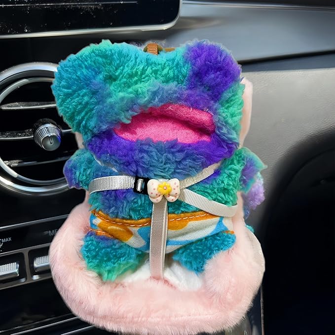 Car Air Freshener Vent Clip with Light Used for Jelly Cat Car Seat,Have A Seat Compatible with Fuggler Accessories (Battery Type-Pink)
