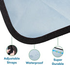 Enovoe Kick Mats - Set of 2 - Back of Seat Protector for Kids Feet - Car Seat Back Protector - Shields from Dirt and Scuffs - Durable Material - 16.8x32.8inch - Grey - Kick Mats Back Seat Protector