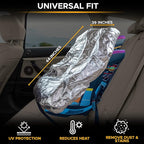 EcoNour Baby Car Seat Sun Shade Cover | Infant Carseat Heat Protector Keeps Toddler Seat at a Cool Temperature | Reflective car seat Sunshade Blocks Out Heat | Baby Travel Accessories