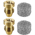 2 Pieces 1.1 mm Foam Cannon Orifice Nozzle and 2 Pieces Foam Maker, Universal Thread Tips for Snow Foam Lance