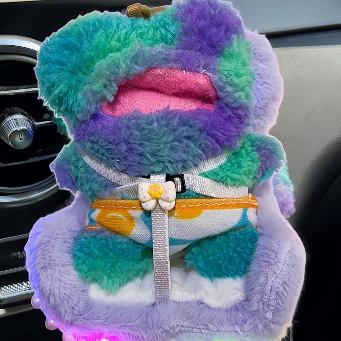 Car Air Freshener Vent Clip with Light Used for Jelly Cat Car Seat,Have A Seat Compatible with Fuggler Accessories (USB Type-Purple)
