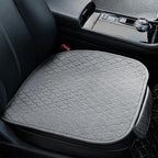 Linen Car Seat Covers for Cars - Non-Slip and Soft, 2 PCS Bottom Seat Cover Protectors with Storage Pocket, Linen Front Seat Covers Used for SUVs, Cars, Sedans (Light Grey)