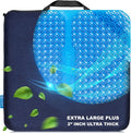 Gel Seat Cushions for Long Sitting- Extra Large & Ultra Thick(2 Inch) Orthopedic Chair Pad for Pressure Relief, Sciatica & Back Pain – Non-Slip, Cooling, Portable for Office, Car, Truck, Wheelchair