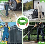 PWACCS Pressure Washer Hose, 25 FT 3/8" Quick Connect Power Washer Hoses Kink Resistant for Cold/Hot Water, Steel Wire Braided Pressure Hose, M22 14 Fittings, 4000 PSI