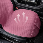 Linen Car Seat Covers for Cars, Front Car Seat Cover Protectors with Storage Bags, Anti-Slip & Soft Automotive Seat Cushion Universal Fit for Most Sedan, SUVs, Vehicles (Pink)
