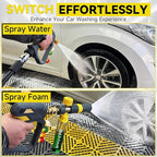 PWACCS Pressure Washer Gun with Foam Cannon, Mini No-Dilution Foam Cannon Pro Power Wash, Soap Cannon with 4 Nozzle Tips for Car Wash