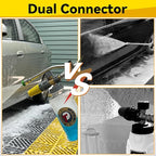 Tool Daily Foam Cannon with Pressure Washer Gun, Dual Connector Accessory, Power Washer Gun with 3/8'' Swivel Connector, Adjustable Soap Cannon with M22-14 and 1/4” Quick Connect Fittings, 1.5 Liter