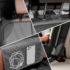 Car seat Protector 2 mesh Pocket Waterproof car seat Covers, Universal Size, Baby, pet, Children's car seat Protector, Anti Slip Bottom (1 piece)
