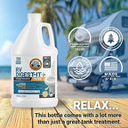 Unique RV Digest-It Ultra RV Toilet Treatment Refill, 128 Uses, Super Concentrated - Eliminates Smells and Liquifies Waste, Easy-Measure Extra-Strength Bio-Enzymatic Holding Tank Treatment (128 oz)