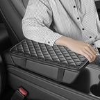 Car Armrest Covers, Vehicle Center Console Cover, Middle Storage Organizer Pads, Dog & Cat Paws Protetor, Nappa Leather, Waterproof, Anti-Slip, Auto Interior Accessories, Black, Size M