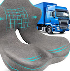 Seat Cushion, Memory Foam Truck Seat Cushion, L-Shaped Ergonomic Design Chair Cushion with Lumbar Support for Back Pressure Relief, for Long Sitting Office Worker and Truck Drivers