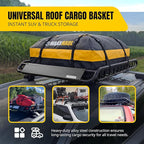 MaxxHaul Steel Roof Rack Cargo Basket, 46" x 36" x 4.5" Roof Top Carrier, Universal Fit for Cars, SUVs, Vans, and RVs, 150 lb Capacity, Weather-Resistant Easy-Install Cargo Storage (70115)