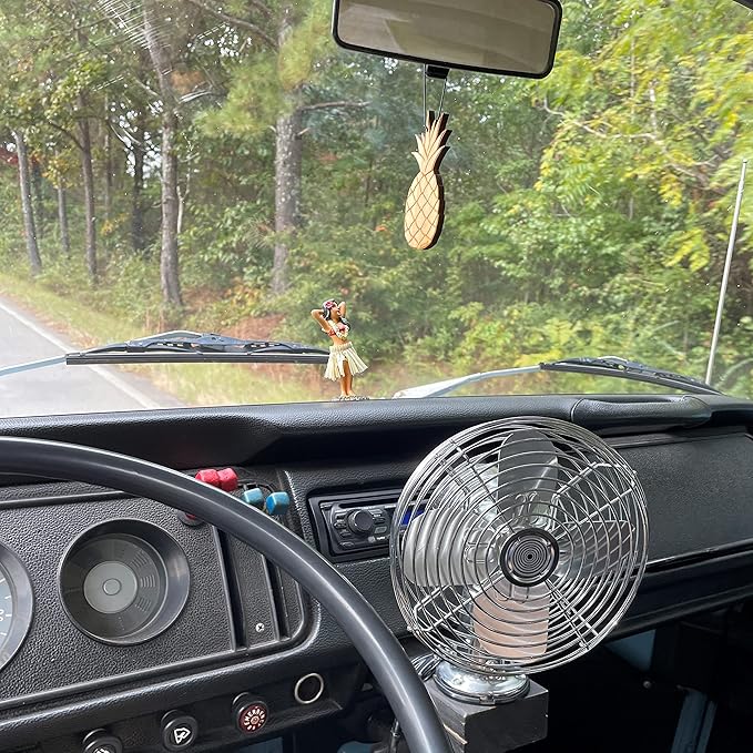 Arotags Wooden Car Air Freshener - Long Lasting Beach Bum Scent Diffuses for 365+ Days - Includes Pineapple Hanging Mirror Diffuser and Fragrance Oil - 100% American Made