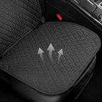 1 Pack Linen Car Seat Cover Front Seat Covers Soft & Breathable Front Premium Covers with Non-Slip Protector Universal Fits Most Automotive, Vans, SUVs, Trucks (1Pack Dark Grey)