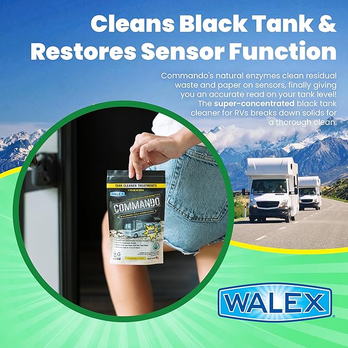 Walex CMDOBK Commando Black Tank Cleaner, 40 Pack Drop-Ins