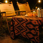 PuTian Merino Wool Blanket - 63" x 51" Bohemia Orange Great for Camping, Outdoors, Sporting Events, Survival & Emergency Kits -Super Soft Wool Blanket