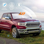 Windshield Sun Shade Fit for 2010-2024 2025 2026 Dodge RAM 2500 3500 Accessories Foldable Sunshade Sun Blocker Protect Car from Heat Damage