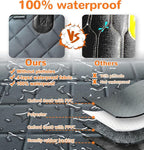 URPOWER Dog Car Seat Cover for Front Seat, Waterproof Pet Car Seat Protector with Pocket & Elastic Skirt, Non-Slip Dog Bucket Seat Covers for Cars, Trucks & SUVs