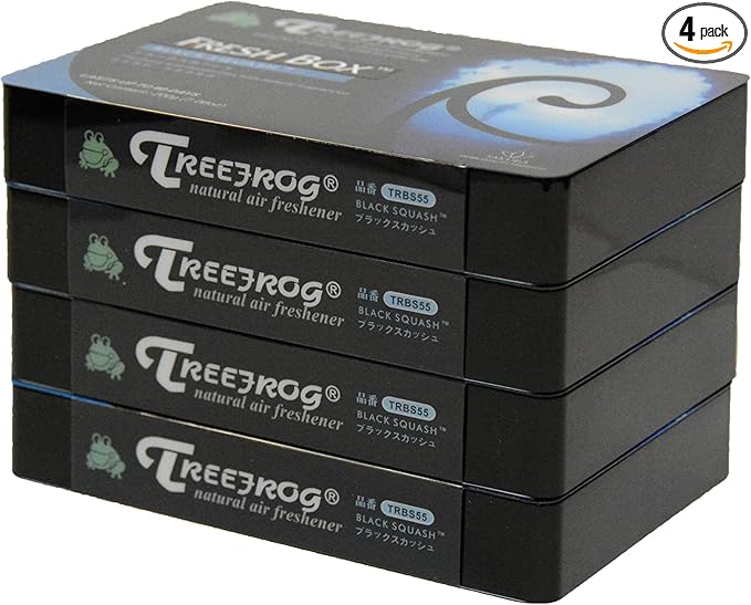 Black Squash Scent 4 Pack, Treefrog Natural Air Freshener Fresh Box (AKA Xtreme Fresh)