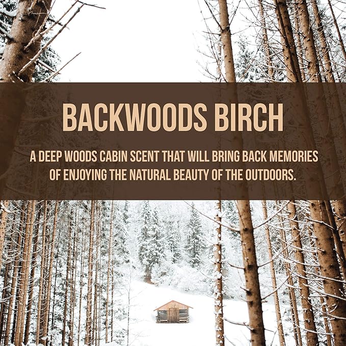 Arotags Dog Wooden Car Air Freshener - Long Lasting Backwoods Birch Scent Diffuses for 365+ Days - Includes Paw Print Hanging Mirror Diffuser and Fragrance Oil - 100% American Made