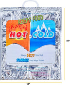 Superio Hot and Cold Insulated Bags for Food Delivery, Grocery Shopping Bags, Food Storage for Hot and Frozen Food for Travel, Disposable Cooler Bag, Reinforced Thermal Lunch Bag (1, 16"x5.5"x19")