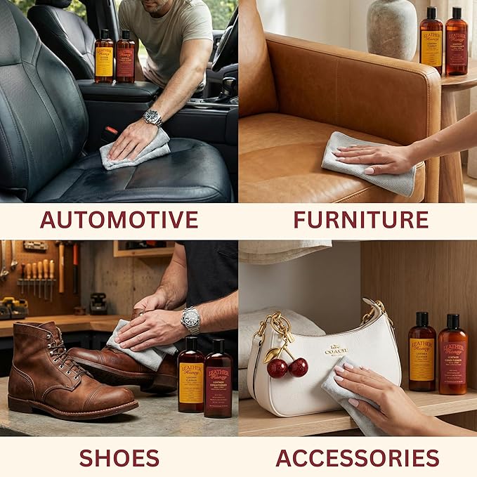 Leather Honey Leather Conditioner, Non-Toxic & Made in the USA Since 1968. Protect & Restore Leather Couches & Furniture, Car Interiors, Boots, Jackets, Shoes, Bags & Accessories. Safe for Any Colors