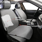 Auto Newer 2PCS Luxury Breathable Car Seat Cover,Front Car Seat Protector, Fit Four Seasons of Universal Automotive Vehicle Cushion Cover, Compatible with 90% Cars,SUV,Trucks (Gray,Front Seats)