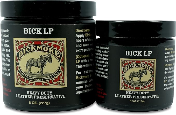 Bickmore Leather Conditioner, Scratch Repair Bick LP 4oz - Heavy Duty LP Leather Preservative | Leather Protector, Softener and Restorer Balm for Dry, Cracked, and Scratched Leather | Made in USA