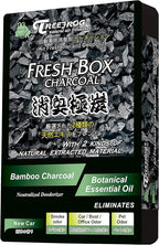 Treefrog Air Freshener, Bamboo Charcoal, New Car Scent 6-Pack, Captures, Eliminates Odors, Purifies and Freshens Air, Generously Large Size 200g