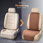 IVICY Faux Linen Front Car Seat Cover – Durable, Non-Slip Seat Protector for Cars – 1 Unit, Light Brown