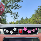 8pcs Cute Five-Petal Flower Car Air Vent Fragrance Clip Daisy Car Air Freshener Air Conditioning Outlet Clip Car Inter Decor (white pink, Ocean)
