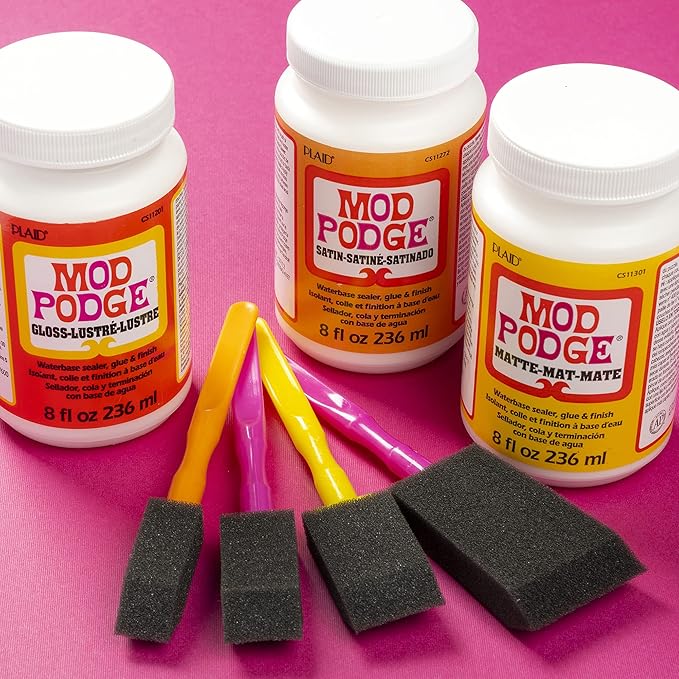 Mod Podge Matte Sealer, Glue & Finish: All-in-One Craft Solution- Quick Dry, Easy Clean, for Wood, Paper, Fabric & More. Non-Toxic - Craft with Confidence, Made in USA, 8 oz., Pack of 1